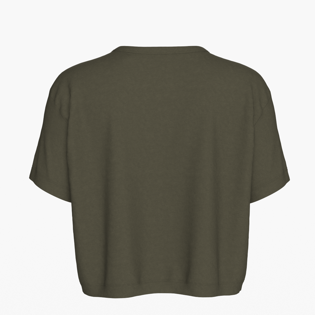 SportsTech kvinde box crop t-shirt (Ranger green)