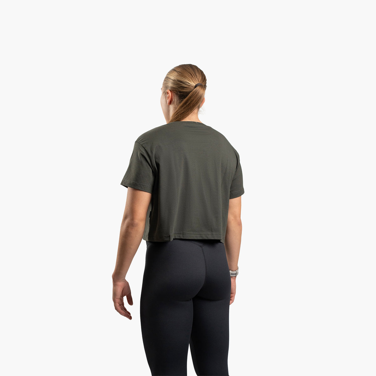 SportsTech kvinde box crop t-shirt (Dark grey)