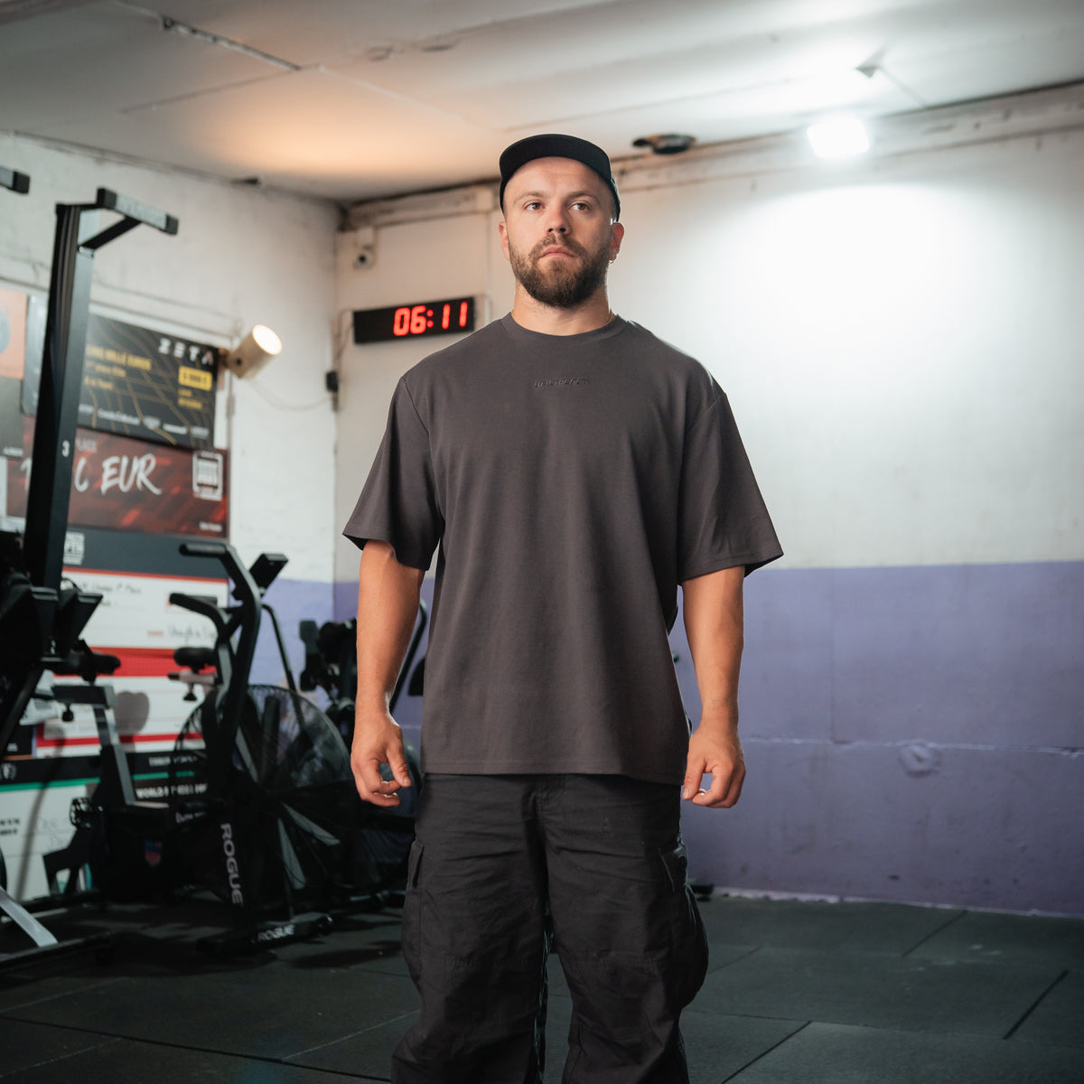 Ufiltreret oversized heavy t-shirt (GRÅ)