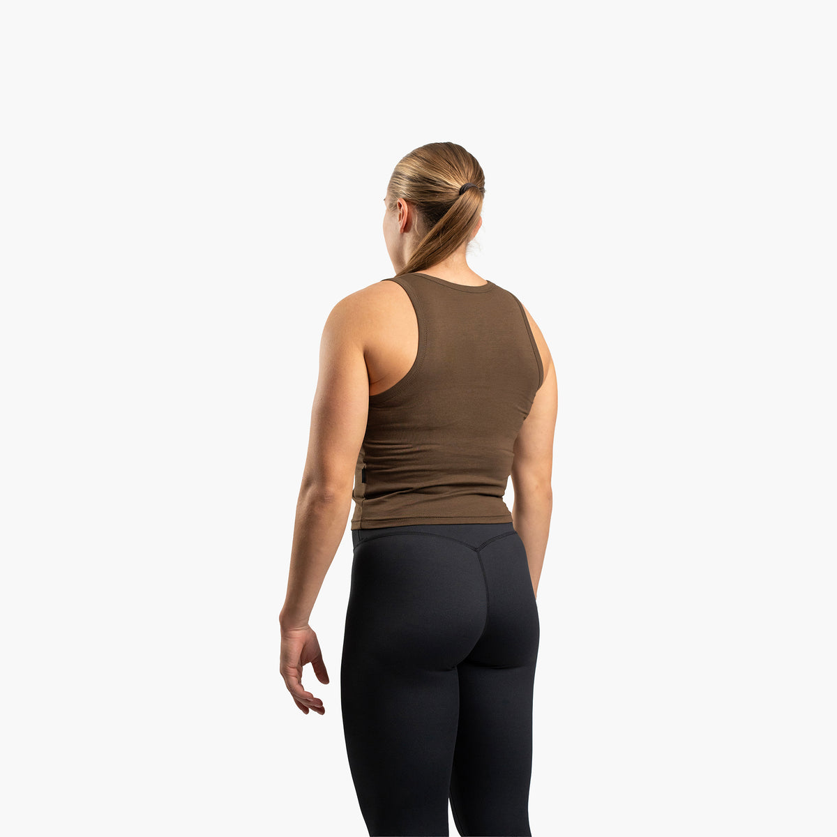 SportsTech kvinde top (Dark brown)